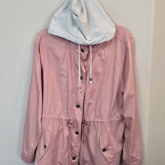 Torrid  Twill Anorak Cargo  Hooded Pink Jacket  Womens Plus  2X - Picture 8 of 13